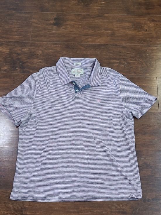 Original Penguin Other - Penguin Polo Shirt Mens Xxl Pink Striped Heritage Slim Fit Short Sleeve Cotton